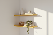 ILNOR wooden wall shelves in modern luxury interior